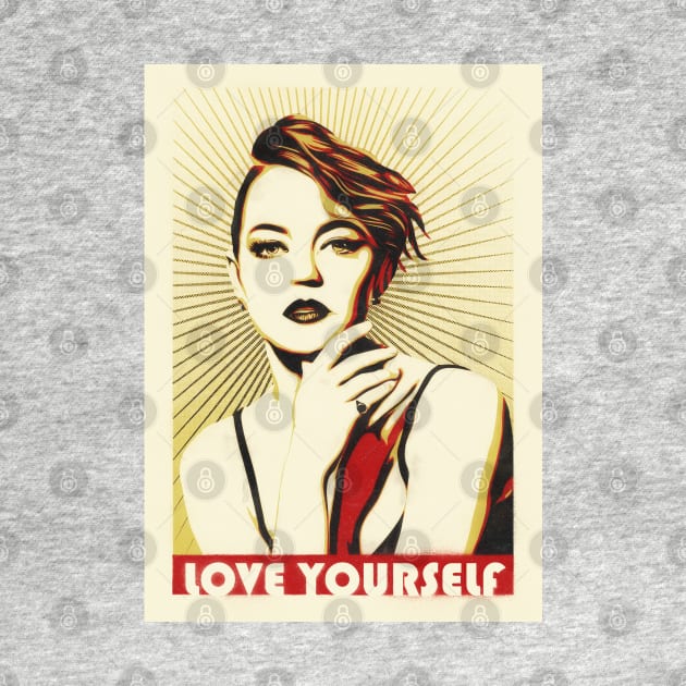 Emma Stone Obey Love Yourself by ptc96